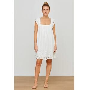 Mes Demoiselles Pallenis Embroidered Mini Dress White NWT XS